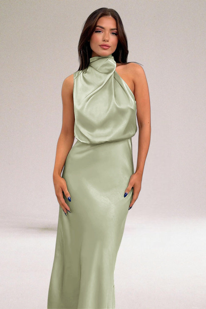 Flavia™ Elegante Glamoureuze Satijnen Jurk