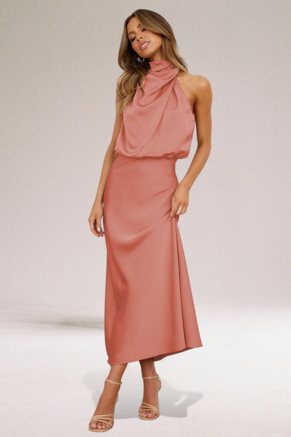 Flavia™ Elegante Glamoureuze Satijnen Jurk