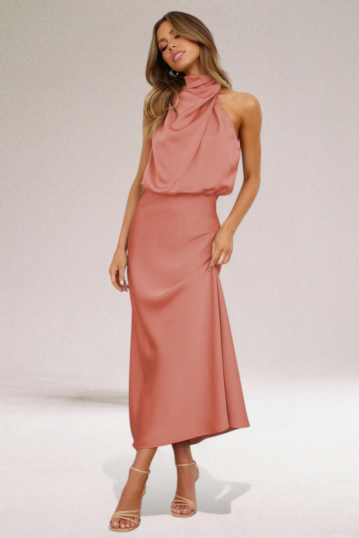 Flavia™ Elegante Glamoureuze Satijnen Jurk