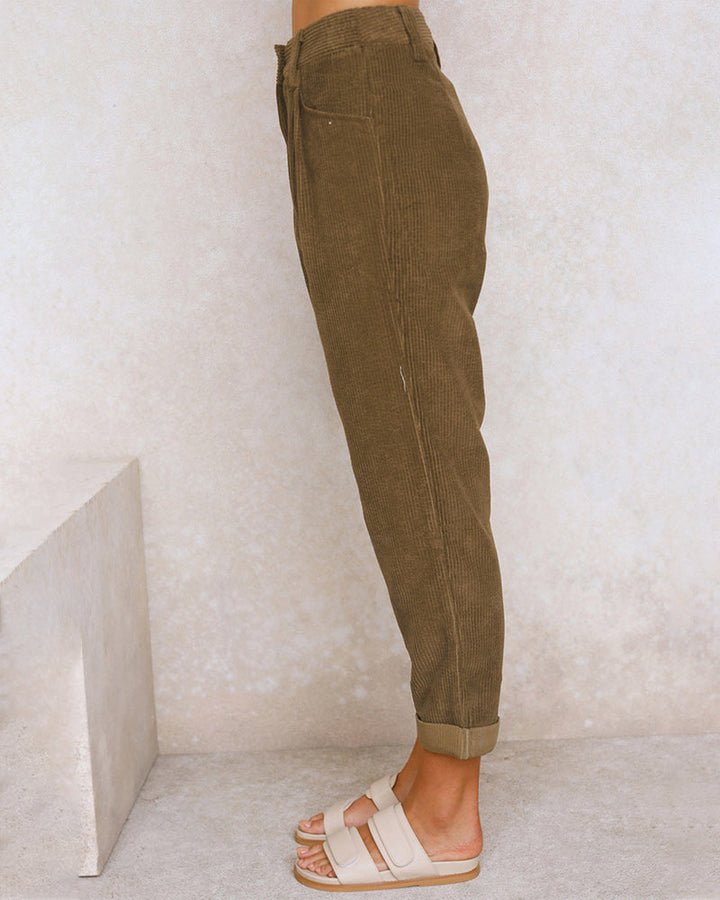 Stevige hoge taille broek