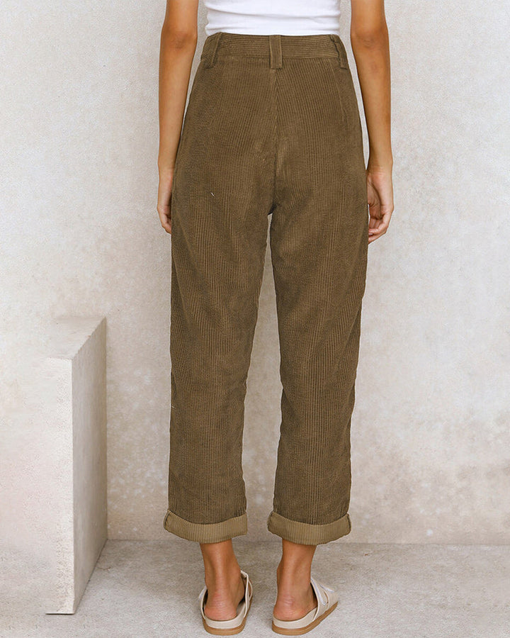 Stevige hoge taille broek