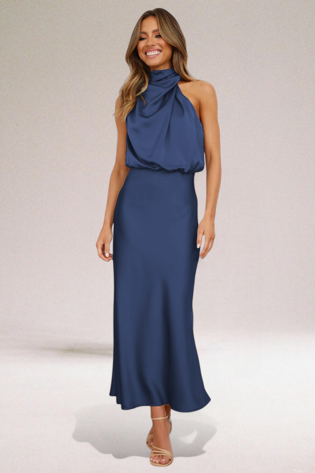 Flavia™ Elegante Glamoureuze Satijnen Jurk