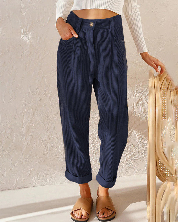 Stevige hoge taille broek
