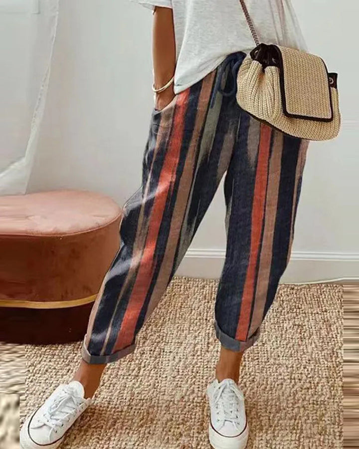Dames Casual Katoen-Linnen Broek