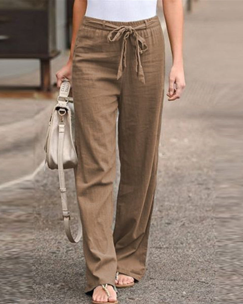 Broek met elastische tailleband