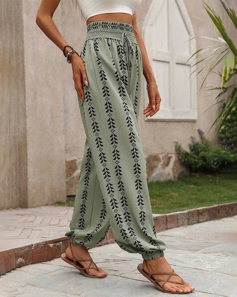 Casual bloomers met geometrische print