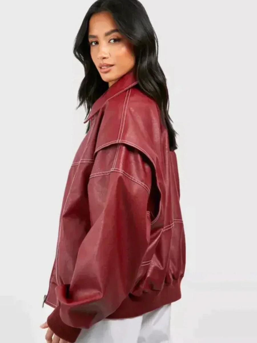 Lisa - Luxe Imitatieleren Bomberjack