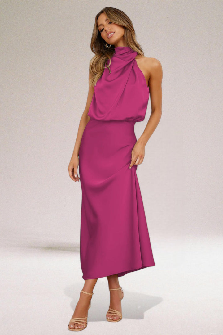 Flavia™ Elegante Glamoureuze Satijnen Jurk