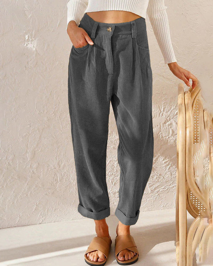 Stevige hoge taille broek