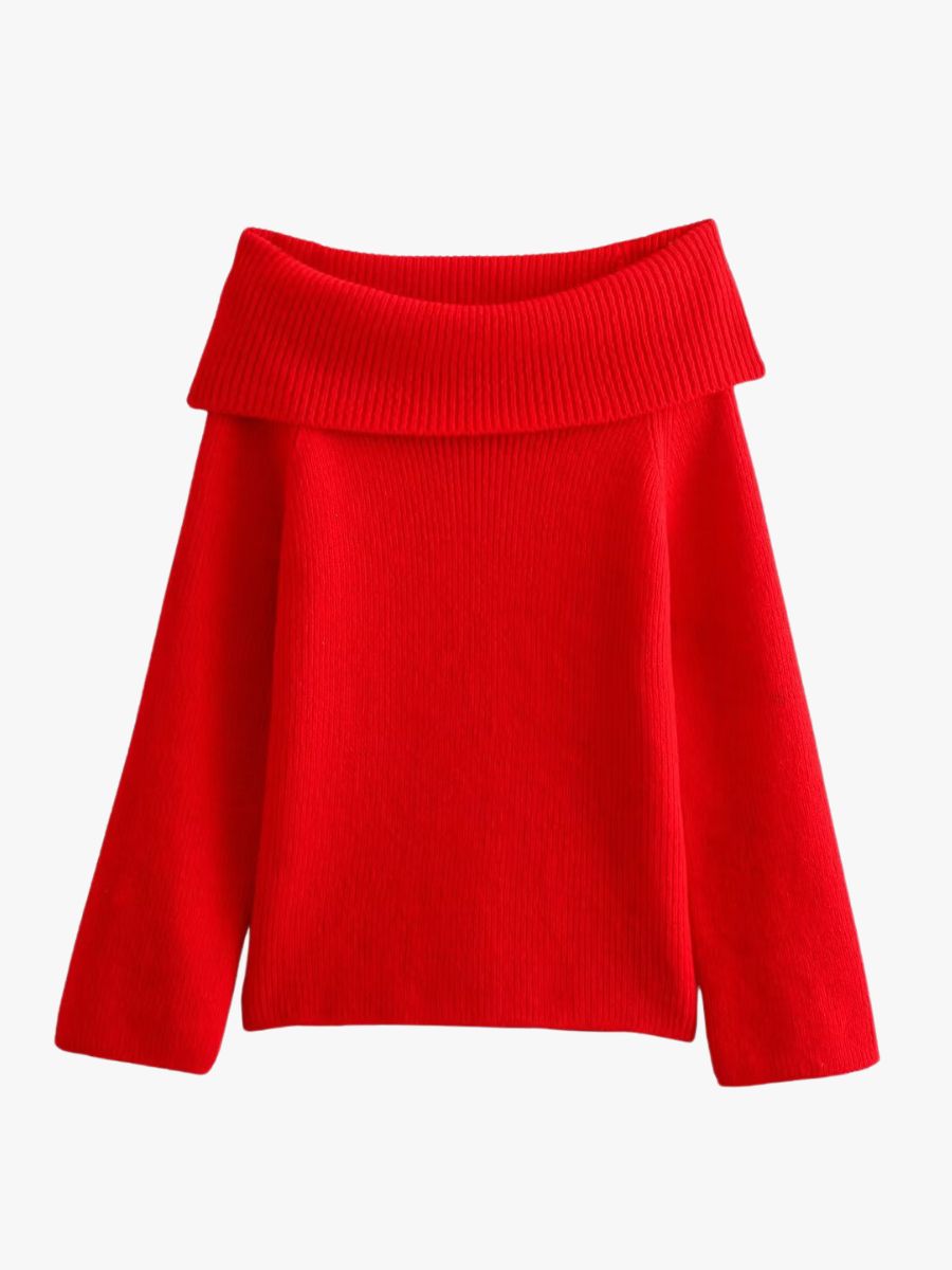 Soof - Cozy Off-Shoulder Sweater