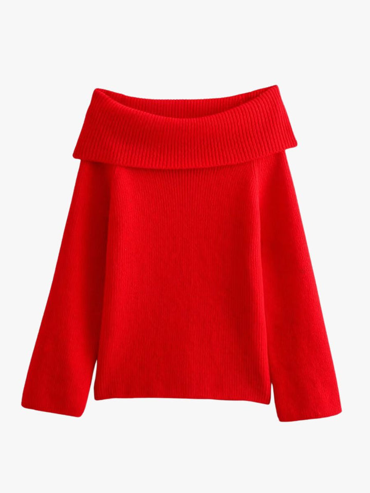 Soof - Cozy Off-Shoulder Sweater