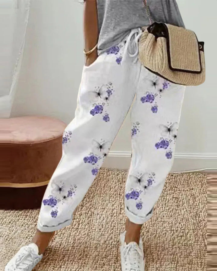 Dames Casual Katoen-Linnen Broek