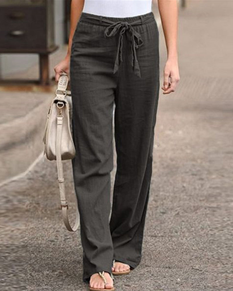 Broek met elastische tailleband