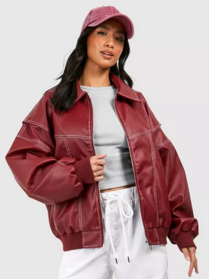 Lisa - Luxe Imitatieleren Bomberjack