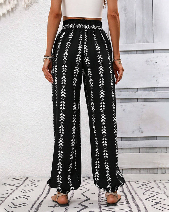 Casual bloomers met geometrische print