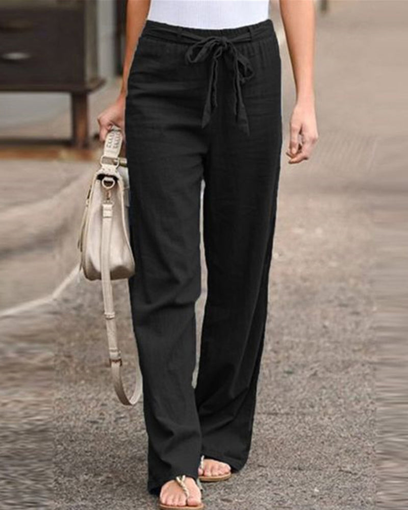 Broek met elastische tailleband