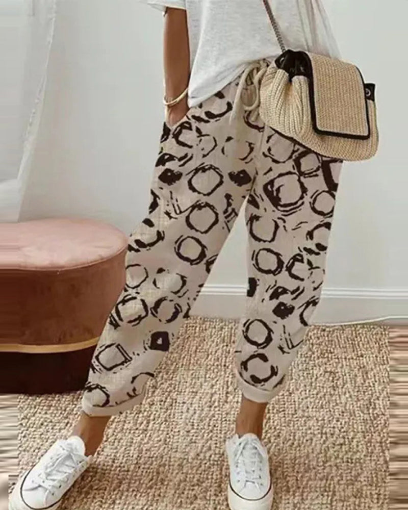 Dames Casual Katoen-Linnen Broek