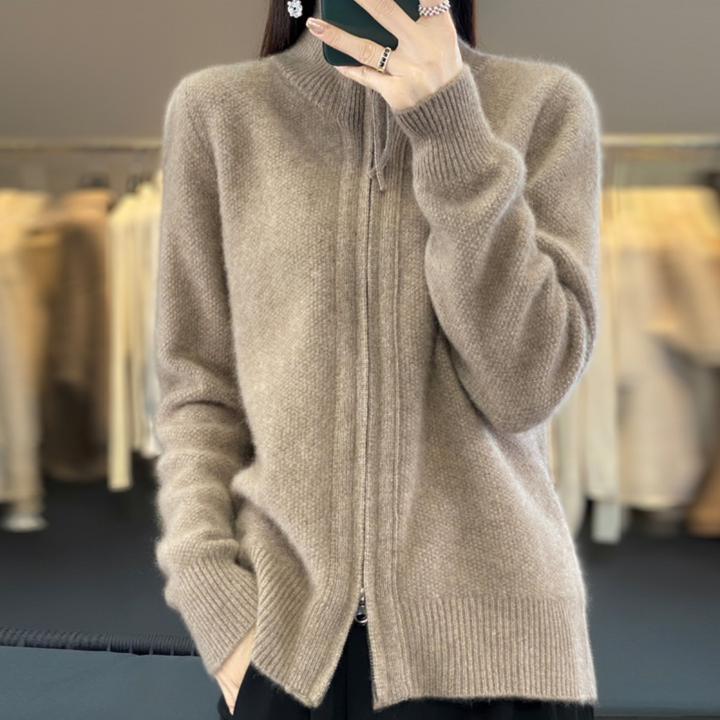 Lisa | Luxe Kasjmier Vest met Ritssluiting