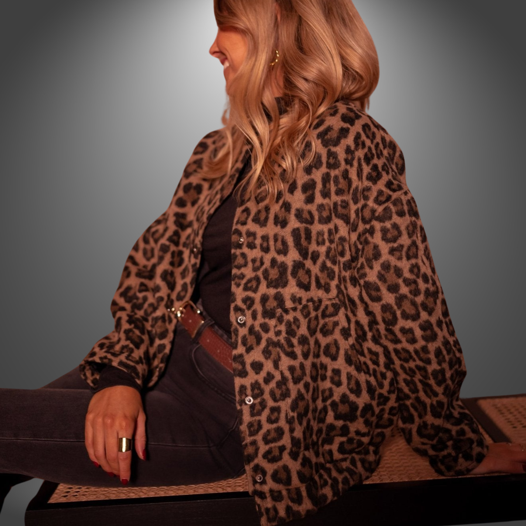 Alice | Luxe handgemaakte jas met luipaardprint
