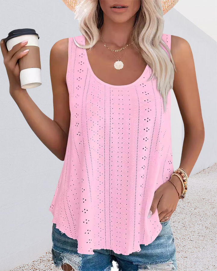 Losse Mouwloze Tanktop met Ronde Hals