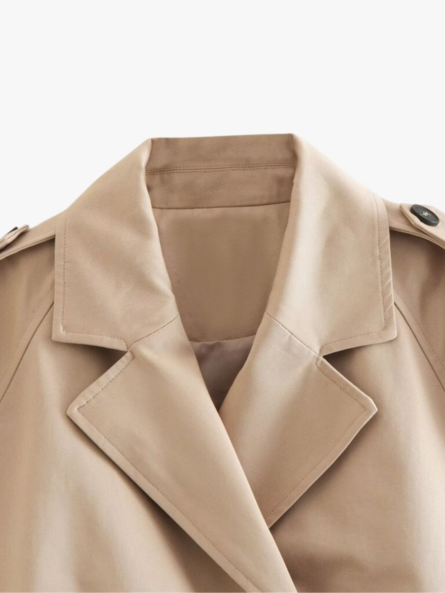 Bella - Chic Cropped Trenchcoat