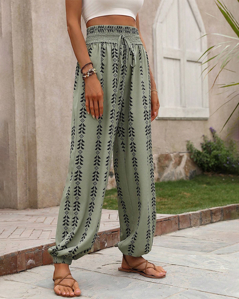 Casual bloomers met geometrische print