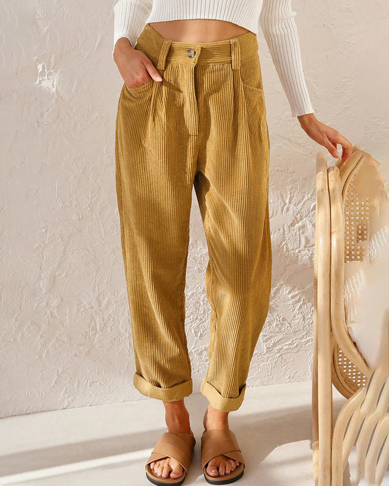 Stevige hoge taille broek