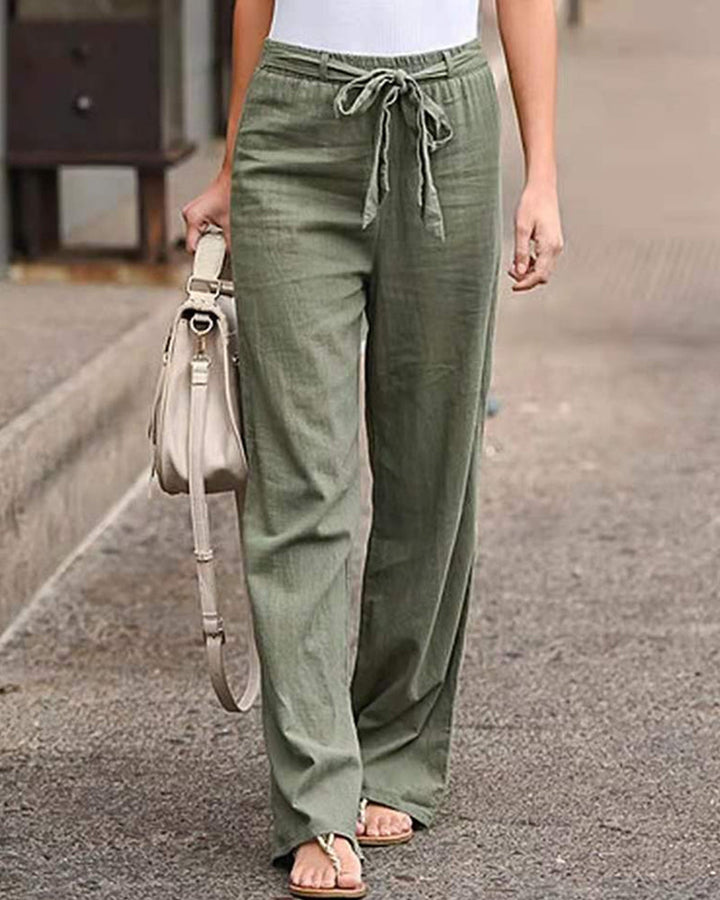 Broek met elastische tailleband