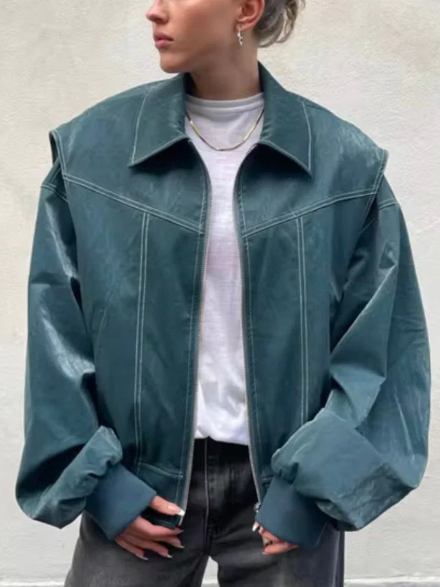 Lisa - Luxe Imitatieleren Bomberjack