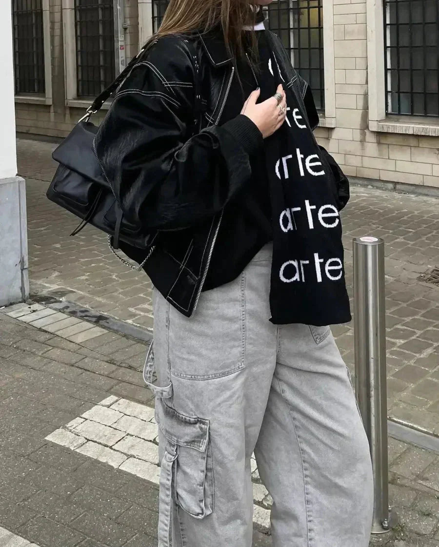 Lisa - Luxe Imitatieleren Bomberjack