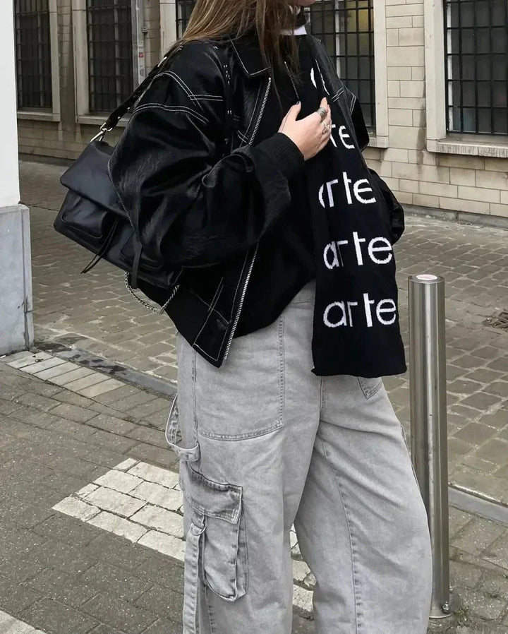 Lisa - Luxe Imitatieleren Bomberjack