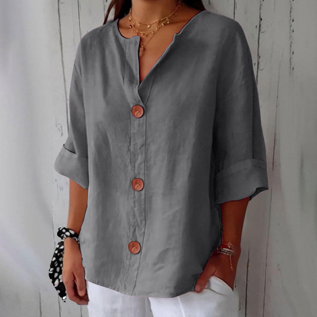 Clara - Effortlessly Chic Linen Blouse