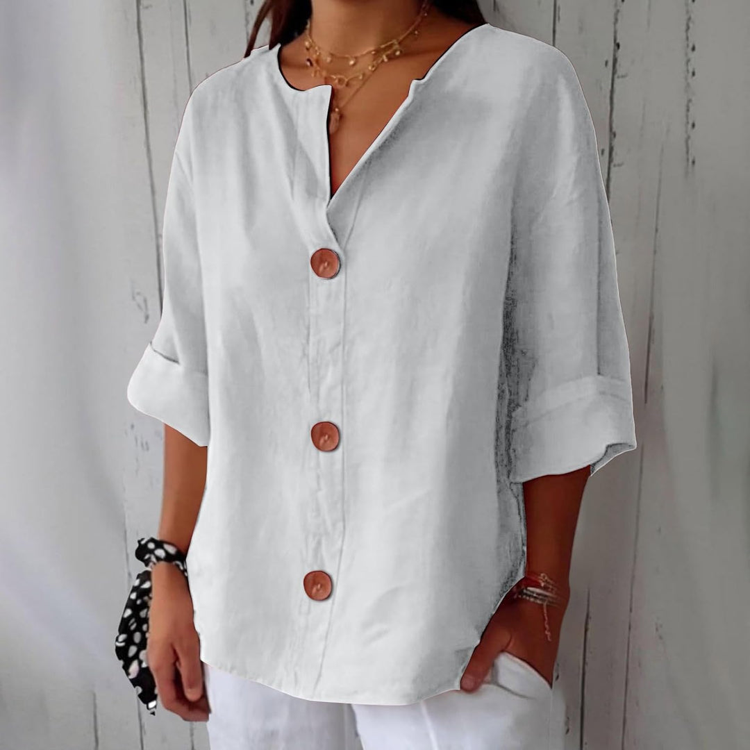 Clara - Effortlessly Chic Linen Blouse