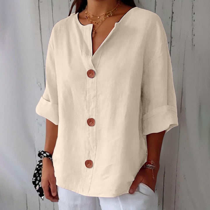Clara - Effortlessly Chic Linen Blouse