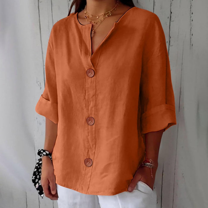 Clara - Effortlessly Chic Linen Blouse