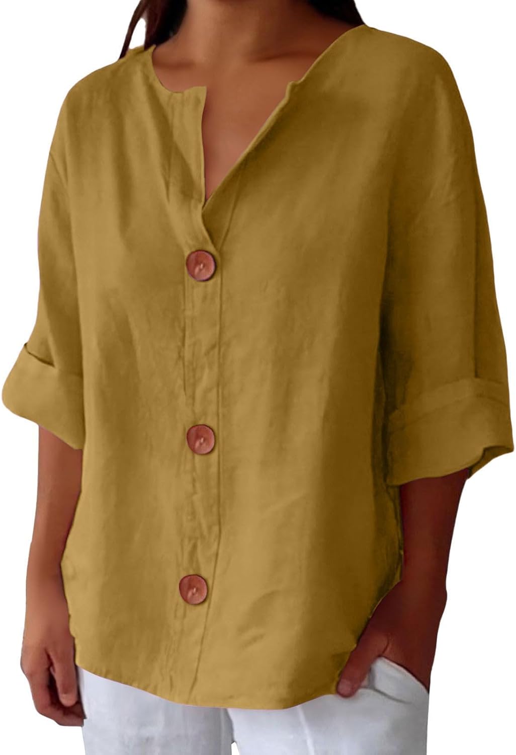 Clara - Effortlessly Chic Linen Blouse