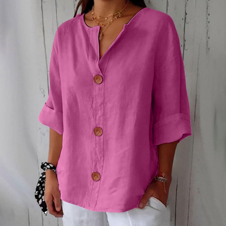 Clara - Effortlessly Chic Linen Blouse