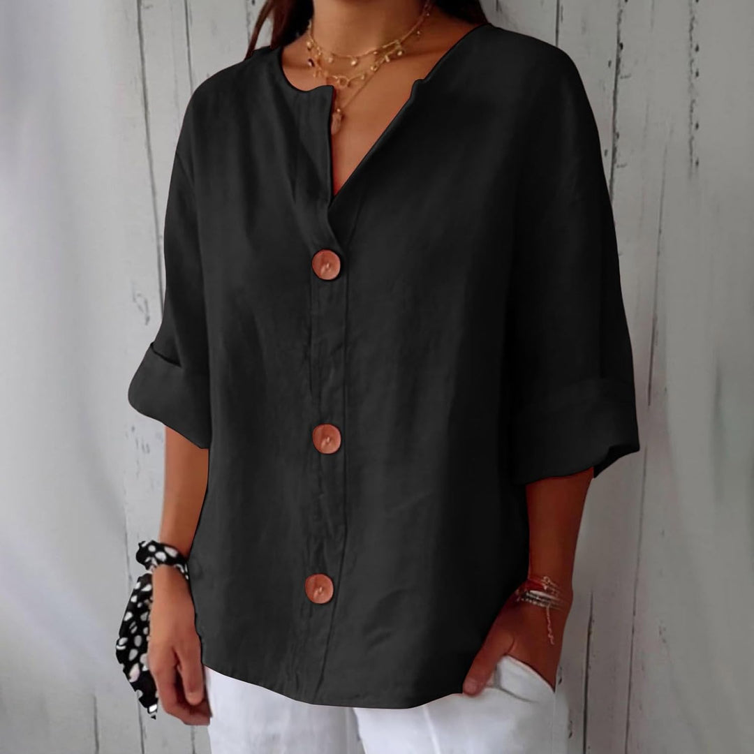 Clara - Effortlessly Chic Linen Blouse