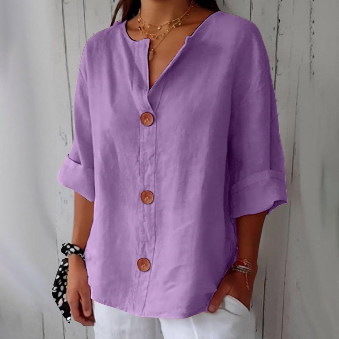 Clara - Effortlessly Chic Linen Blouse