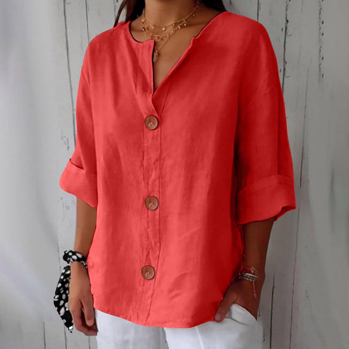Clara - Effortlessly Chic Linen Blouse