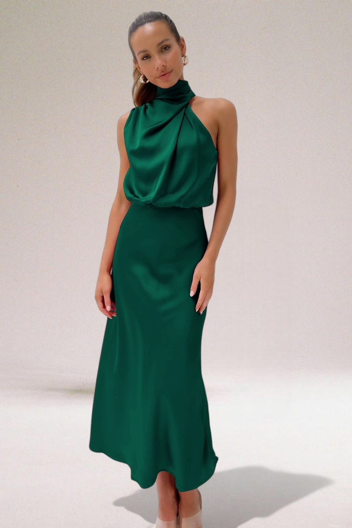 Flavia™ Elegante Glamoureuze Satijnen Jurk