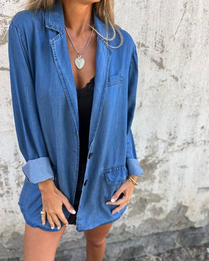 Chic MIREIA - Effortless Denim Blazer