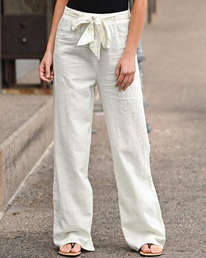 Broek met elastische tailleband
