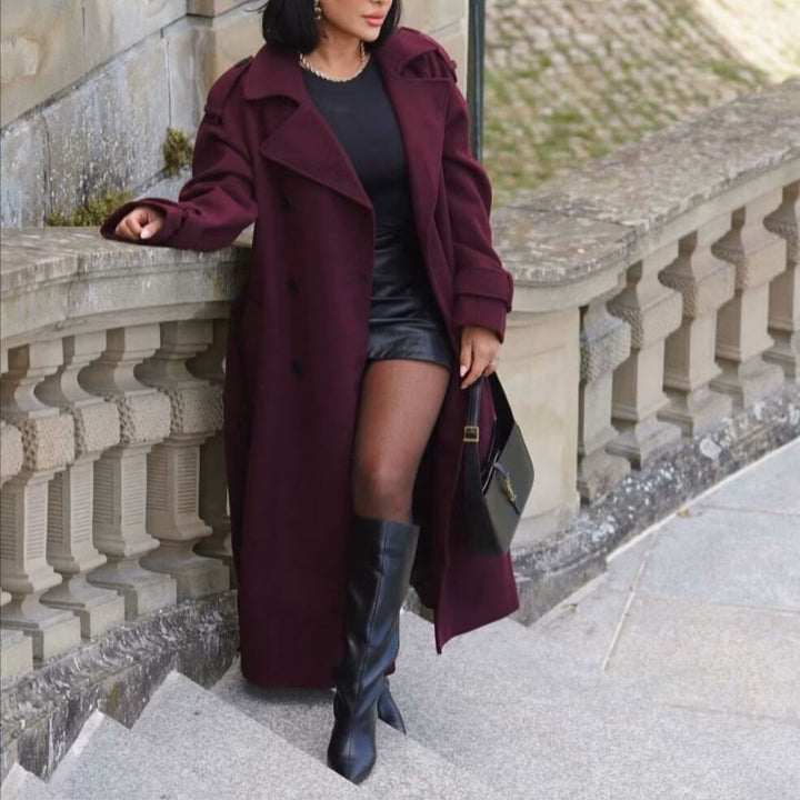 Chic Burgundy Autumn Jacket