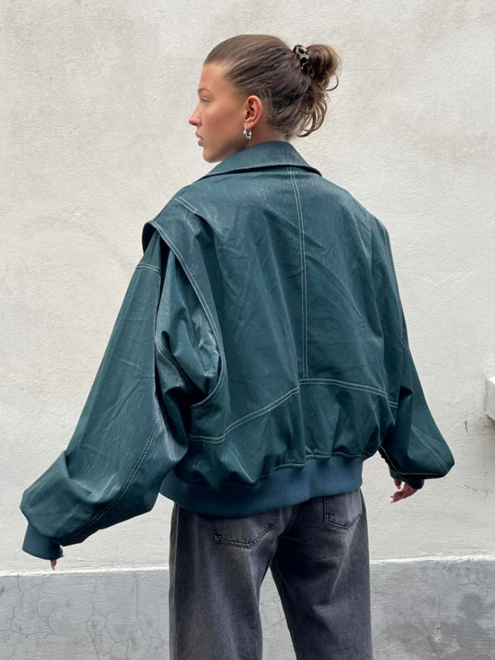 Lisa - Luxe Imitatieleren Bomberjack