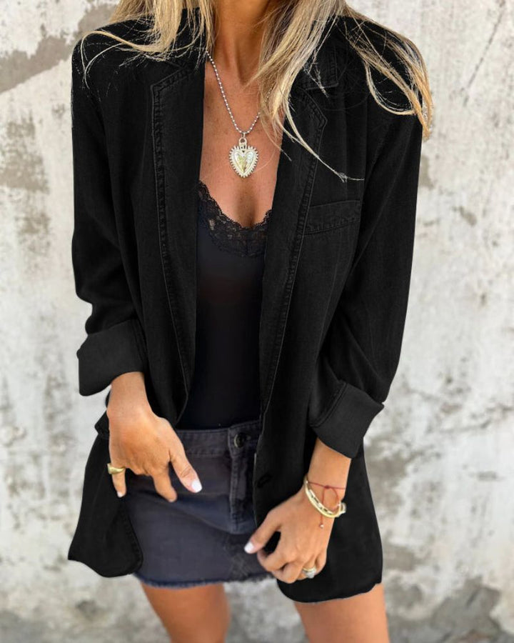 Chic MIREIA - Effortless Denim Blazer