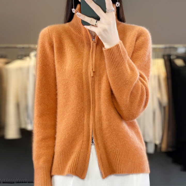 Lisa | Luxe Kasjmier Vest met Ritssluiting