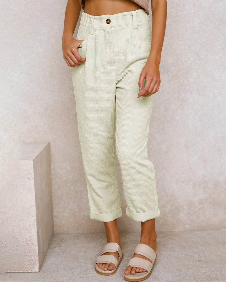 Stevige hoge taille broek