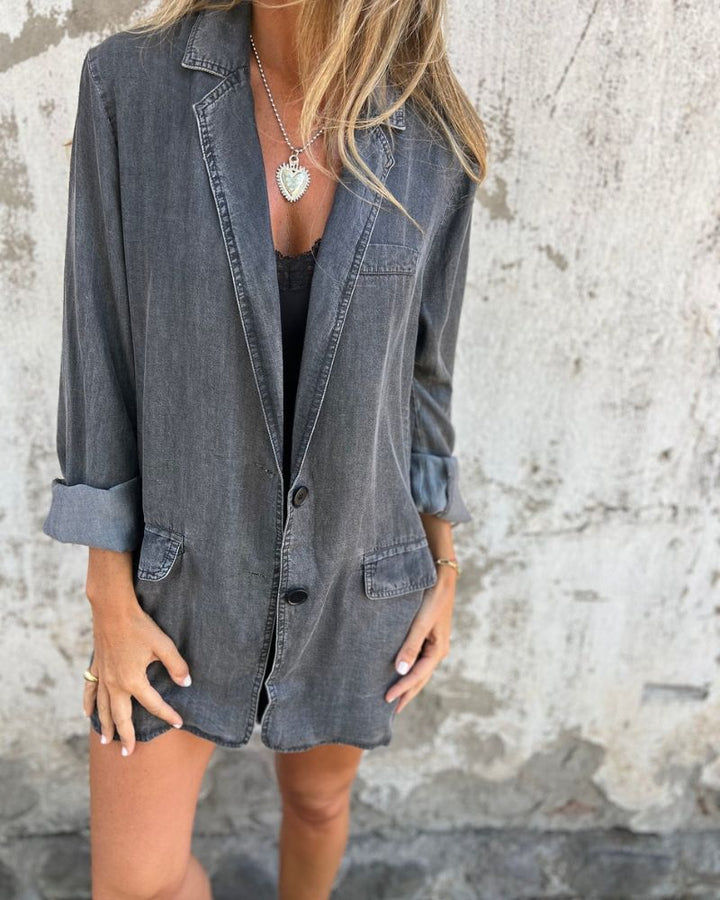 Chic MIREIA - Effortless Denim Blazer