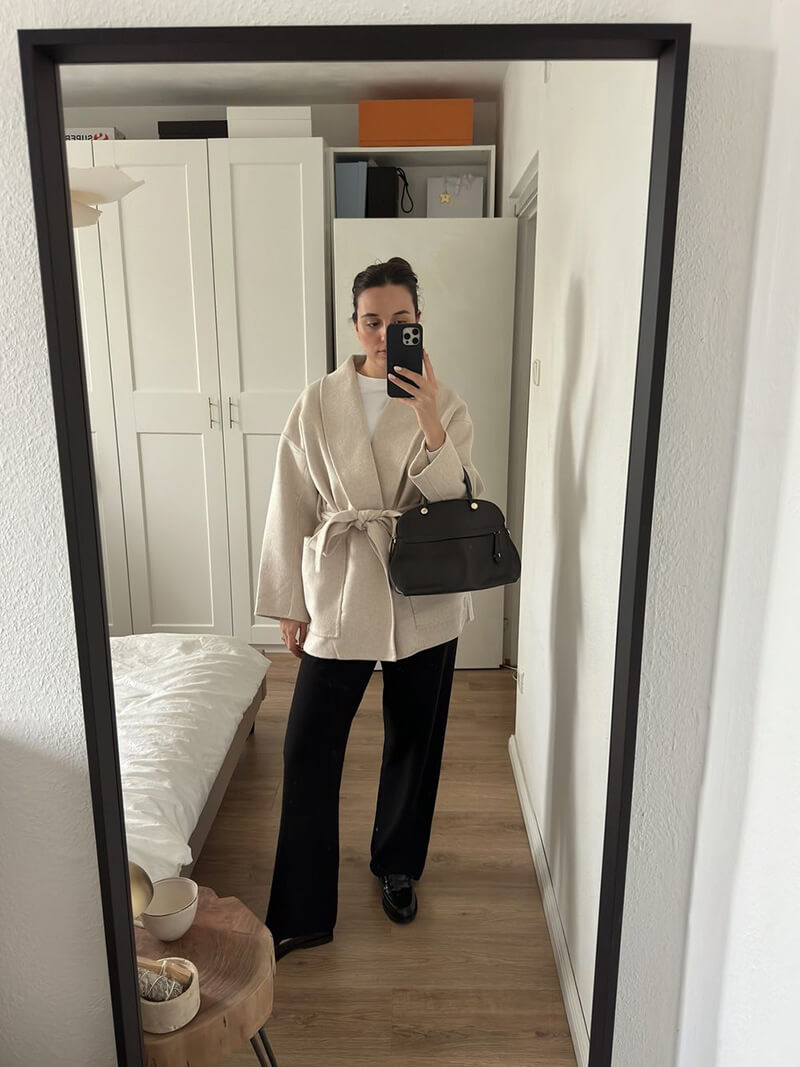 Chic Mina - Knoop Jas